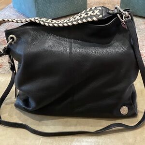 Black Leather Shoulder Bag